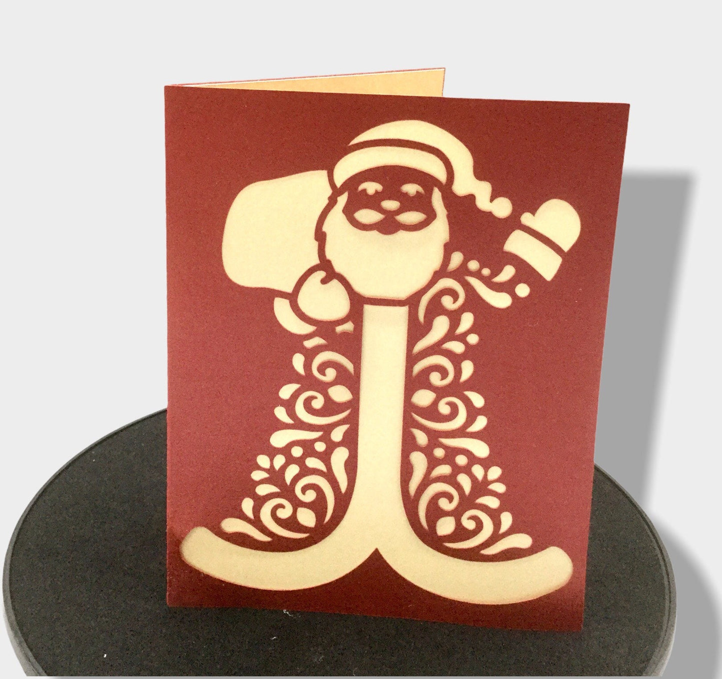Santa Cut Out Christmas Card