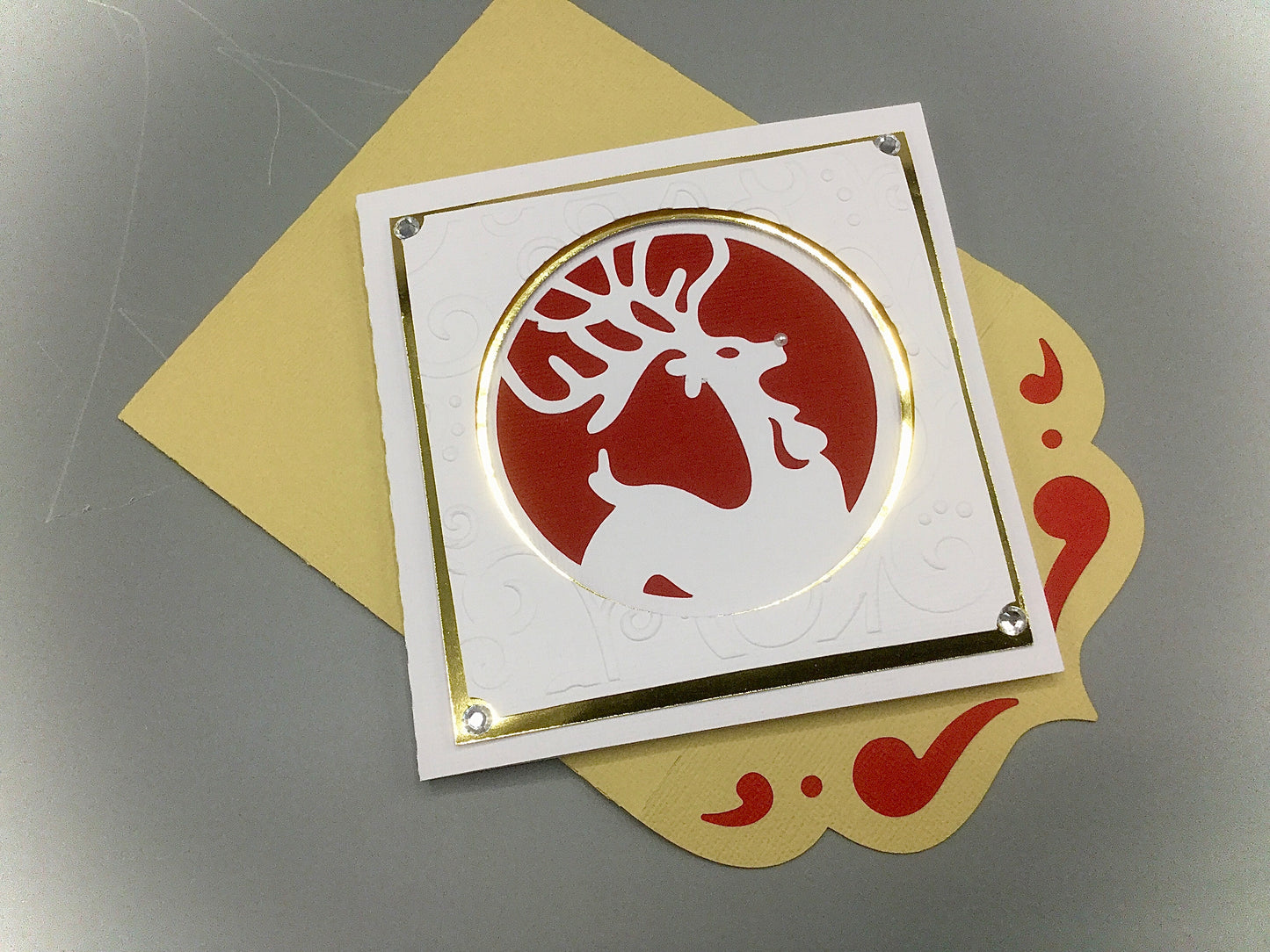 Tree Reindeer Angel Greeting Cards