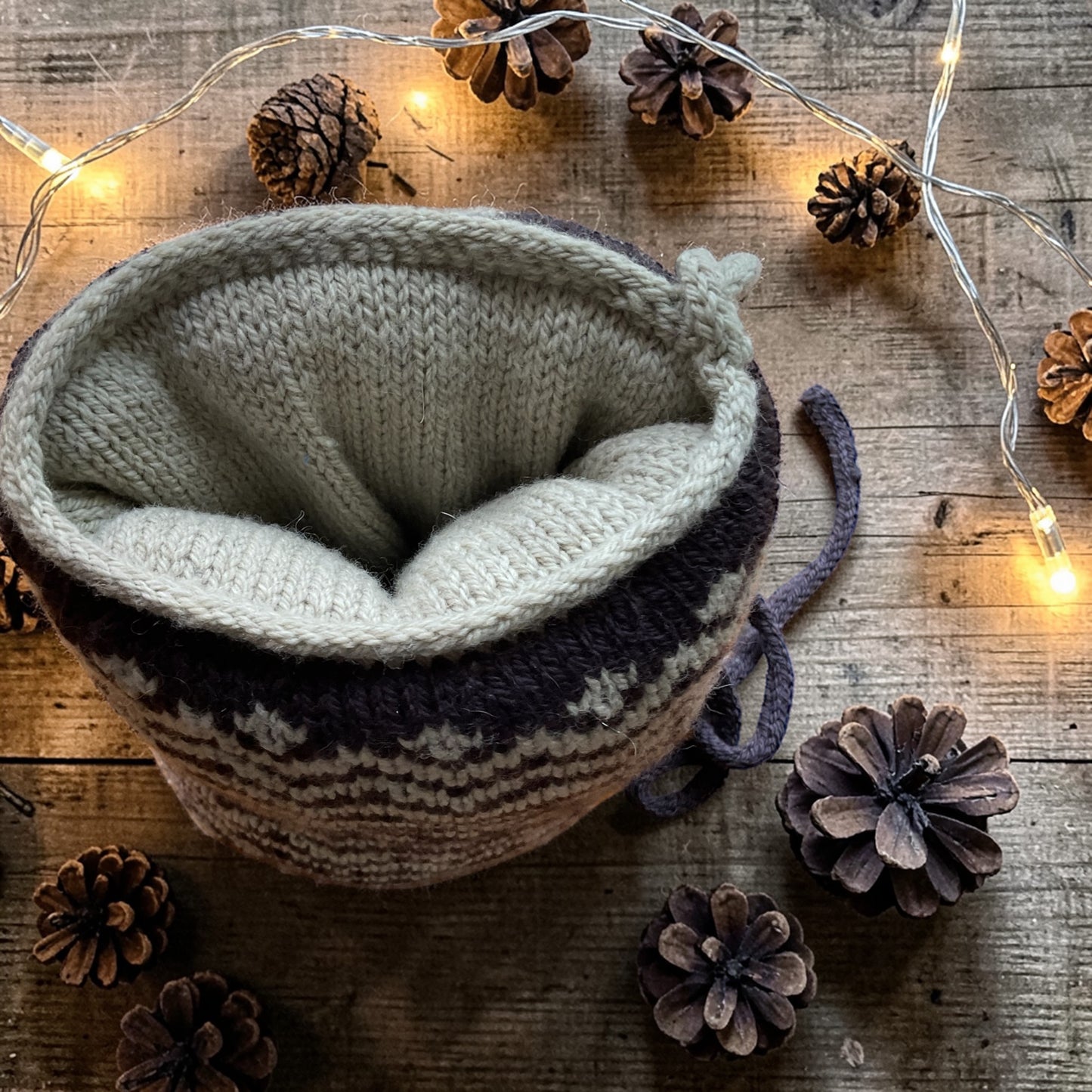 Hand Knitted Wool Muff