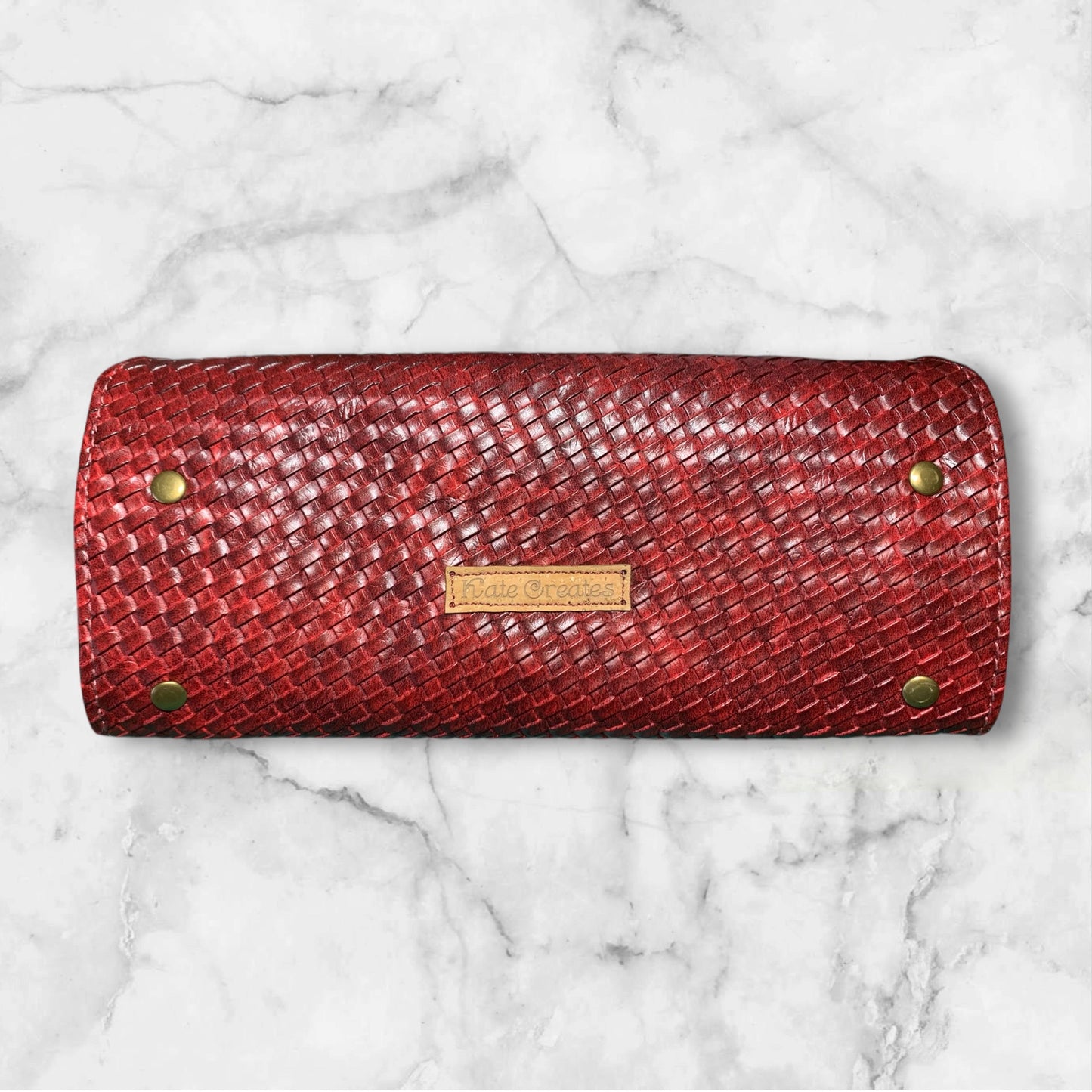 Deana Date Night Clutch Wallet Burgundy Basketweave