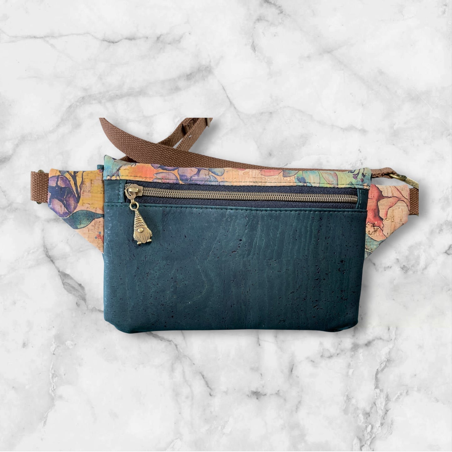 Haralson Belt Bag Cork Watercolor and Emerald