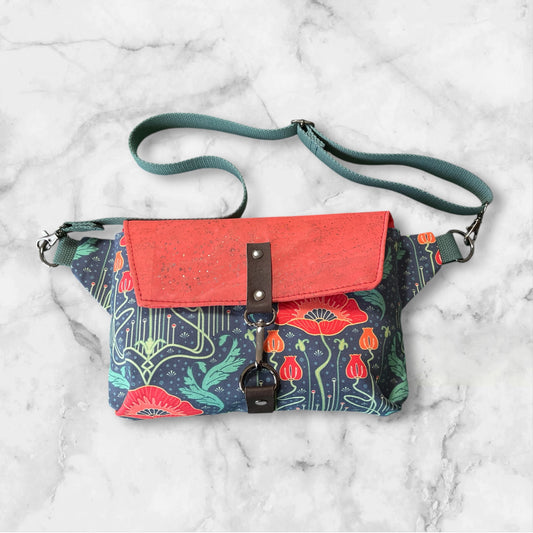 Haralson Belt Bag Art Nouveau Red Poppies