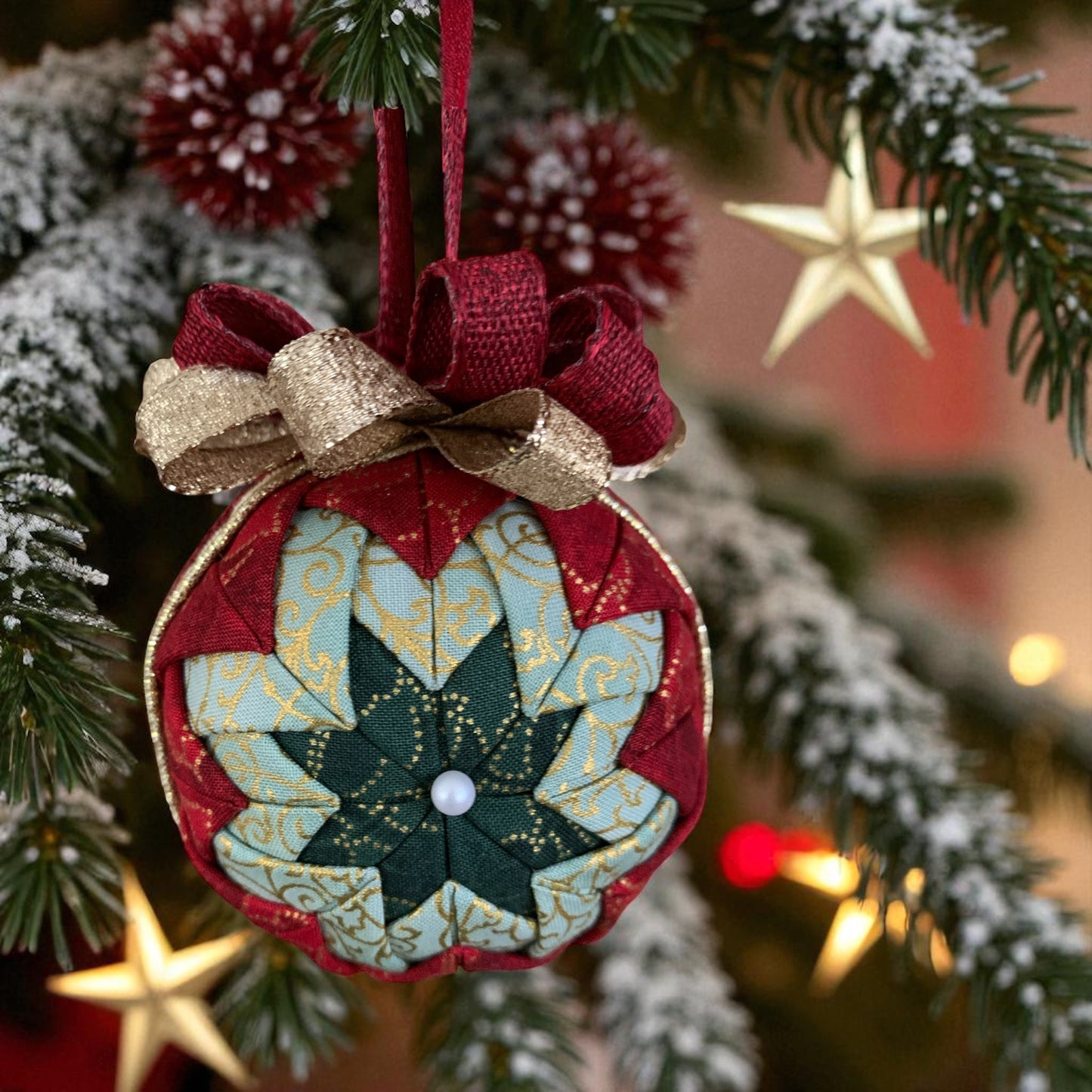 No-Sew Quilted Ornaments