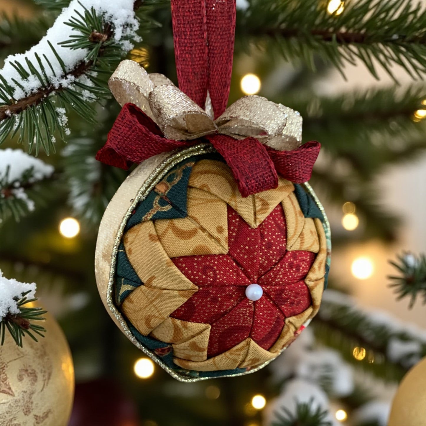 No-Sew Quilted Ornaments