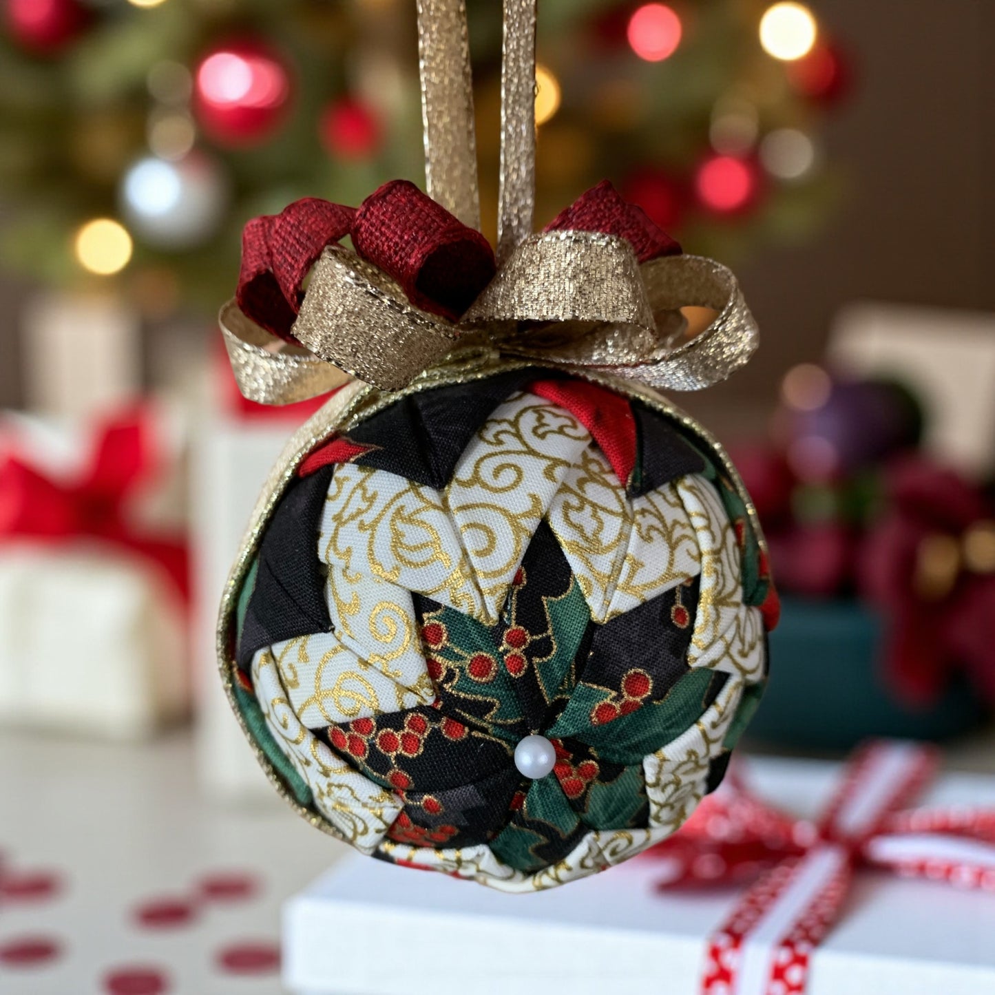 No-Sew Quilted Ornaments