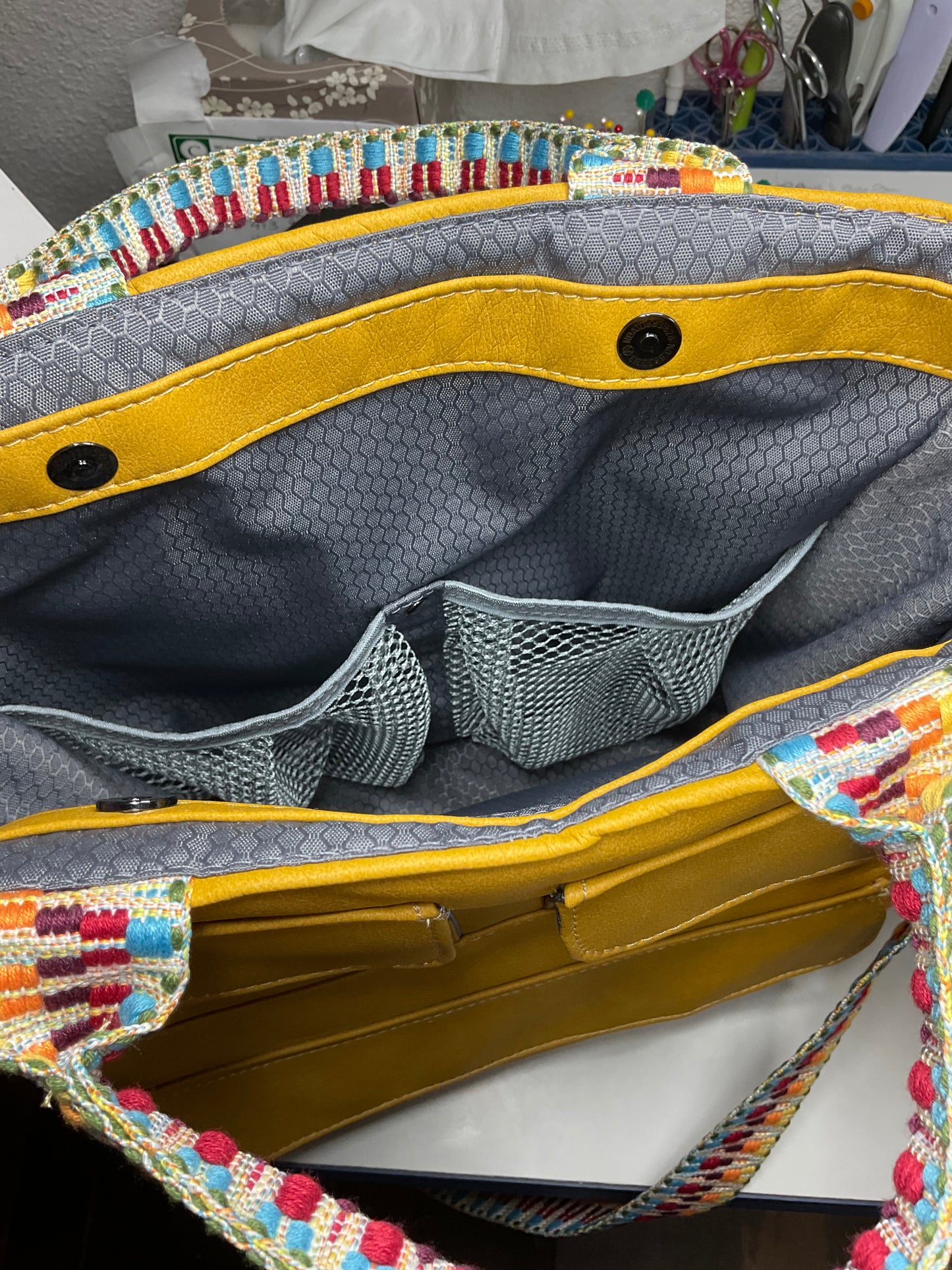 Avalow Tote Spicy Mustard Faux Leather