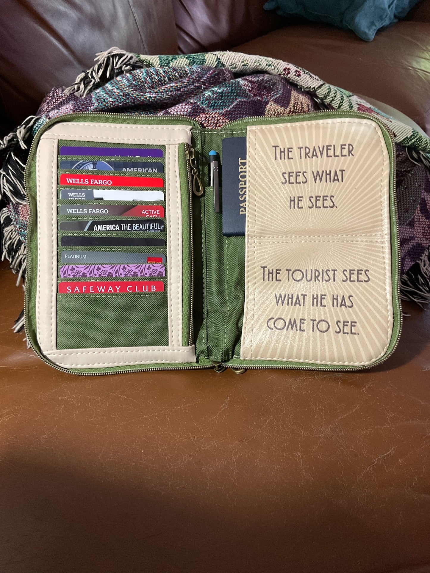 Travel Wallet Postage Stamps