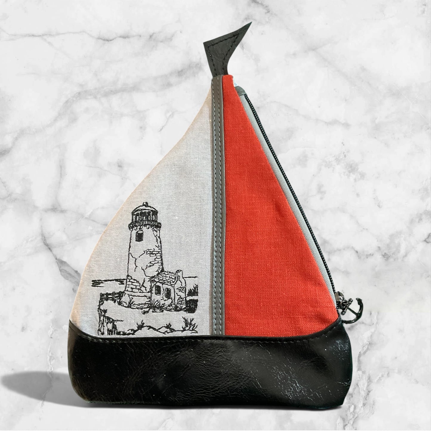 Sailboat Pouch - Lighthouse Beige Linen