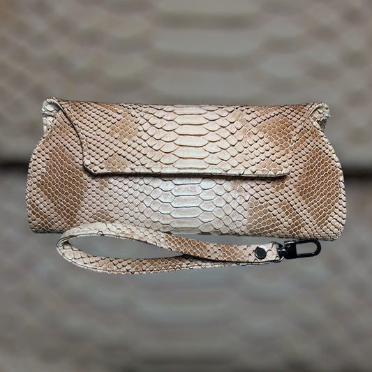 Deana Date Night Clutch Wallet Ivory Snakeskin