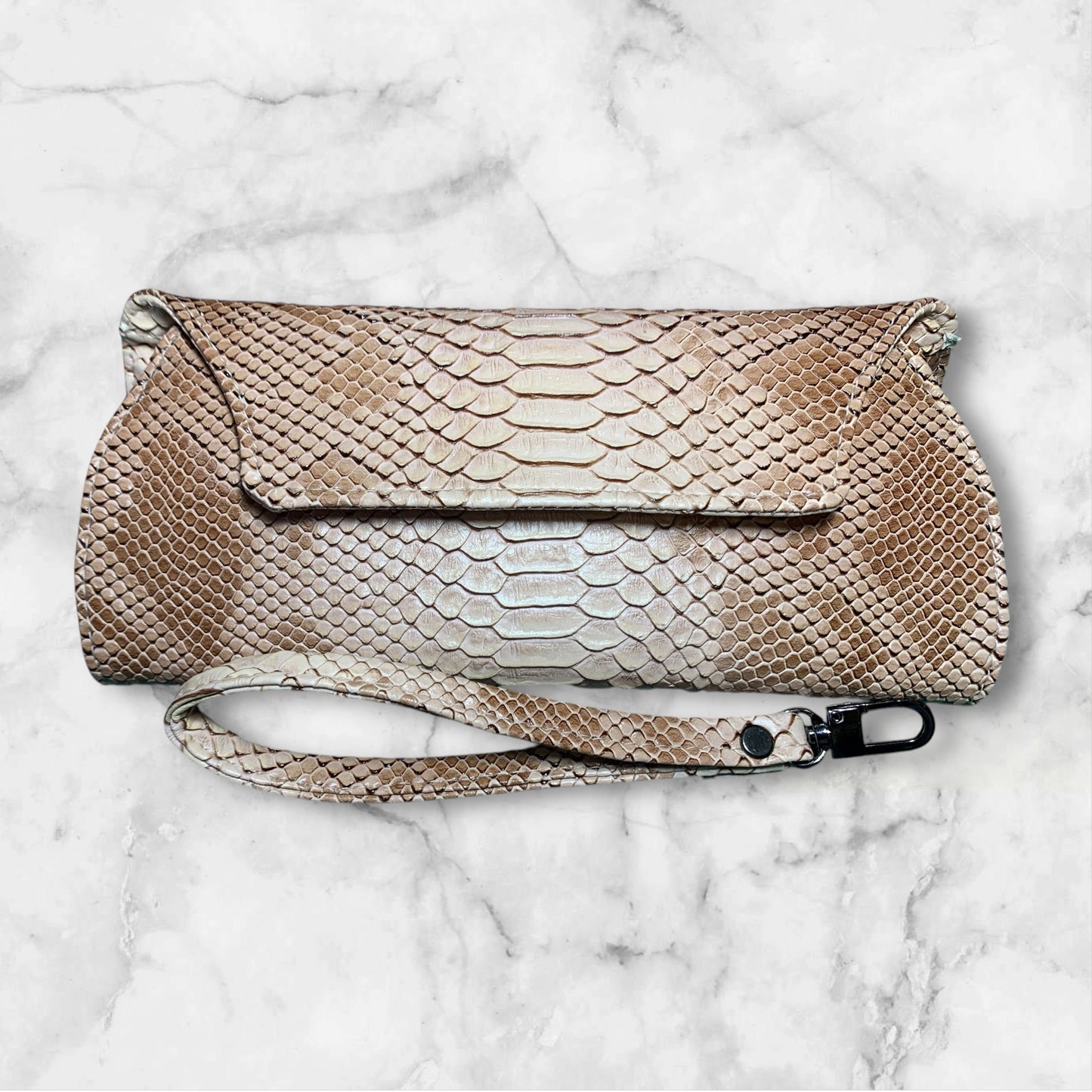 Deana Date Night Clutch Wallet Ivory Snakeskin