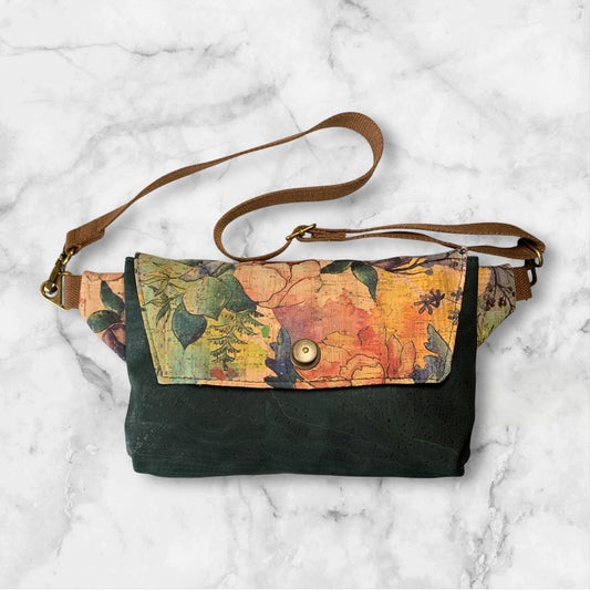 Haralson Belt Bag Cork Watercolor and Emerald