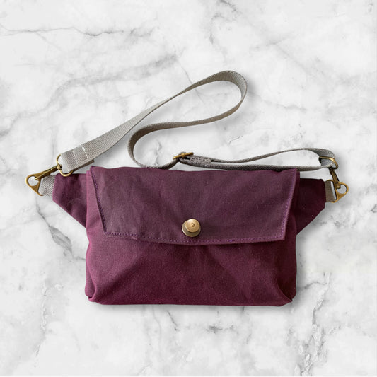 Haralson Belt Bag Waxed Twill Eggplant